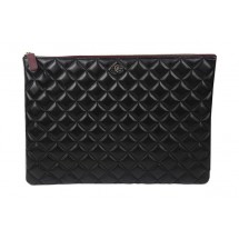 AAAAA Chanel Clutch Bag Black Original Sheepskin A69254 A69253 A69252 Gold JK869aM93