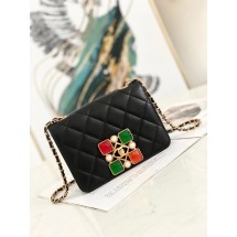 Best 1:1 Chanel flap bag AS2259 Black & red JK3707eT55