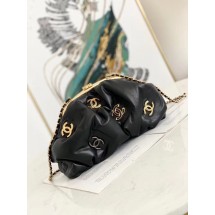 Best 1:1 Chanel Lambskin clutch AS2137 black JK3602OR71