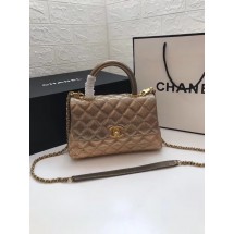 Best Chanel Small Flap Bag with Top Handle A92990 gold JK4289kr25