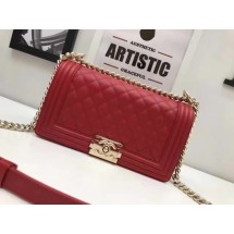 Boy Chanel Flap Bag Original Cannage Pattern Leather A67086 Red JK5953vm49