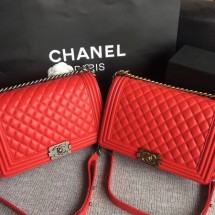 Boy Chanel Flap Bags Original Sheepskin Leather A67088 Red JK5503EW67