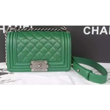 Boy Chanel Flap Shoulder Bag Caviar Leather A67085 Green JK116nU55