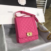 Boy chanel handbag Grained Calfskin & Gold-Tone Metal AS0130 rose JK4850sY95