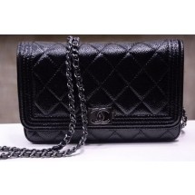 Boy Chanel mini Flap Bags Bright Cannage Pattern A33815 Black JK401Kd37