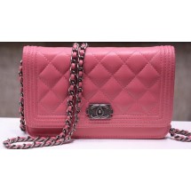 Boy Chanel mini Flap Bags Sheepskin Leather A33815 Pink JK392Eb92