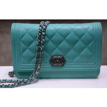 Boy Chanel mini Flap Bags Sheepskin Leather A33815 SkyBlue JK394fc78