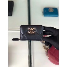 Chanel 19 Zip Card bag AP0949 black JK1216rf73