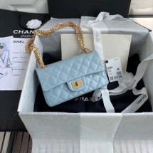 Chanel 2.55 Calfskin Flap Bag A37586 sky blue JK3857Kd37