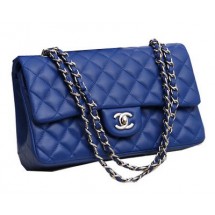 Chanel 2.55 Series Bags Original Lambskin Leather CFA1112 Blue JK932RX32