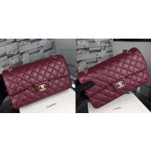 Chanel 2.55 Series Flap Bag Lambskin Leather A5024 Burgundy JK433jf20