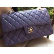 Chanel 2.55 Series Flap Bag Lavender Original Leather A01112 Silver JK673UF26