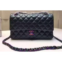 Chanel 2.55 Series Flap Bag Original Deer Leather A1112 Deep Green JK361Lp50