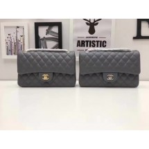 Chanel 2.55 Series Flap Bags Original Sheepskin A1112 Grey JK5984Ym74