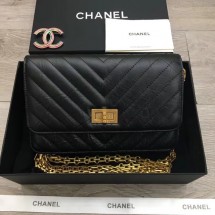 Chanel 2.55 Wallet on Chain A70328 black JK5026LG44