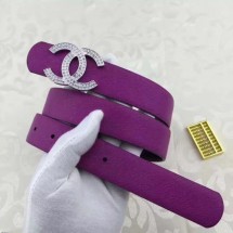 Chanel 30mm Leather Belt CH5235 Purple JK682nV16