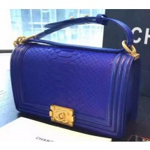 Chanel Boy Flap Shoulder Bag Royal Python Leather A66095 Gold JK608yk28