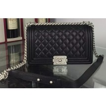 Chanel Boy Flap Shoulder Bags Deer Leather A67086 Black JK485Rc99