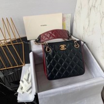 Chanel bucket bag AS2230 Black & Brown JK3728xa43