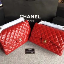 Chanel Classic Flap Bag Original Leather A1113 Red JK5550Mc61