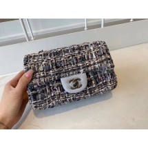 Chanel classic handbag Tweed & silver-Tone Metal A01116-5 JK3603Qu69