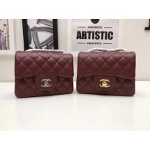 Chanel Classic MINI Flap Bag Original Cannage Pattern A1115 Wine JK5976mV18