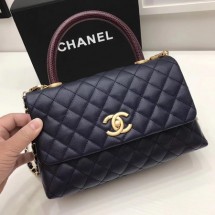 Chanel Classic Red Top Handle Bag Royal Original Leather A92991 Gold JK5742Av26