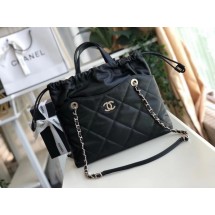 Chanel Classic Sheepskin Leather Shopping bag AS0985 black JK4464gN72