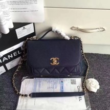 Chanel Classic Top Flap Bag Original Cannage Pattern A96587 Royal JK5920Bw85