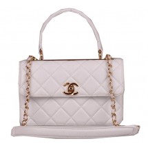 Chanel Classic Top Handle Bag Sheepskin Leather CHA92236 White JK1111sf78