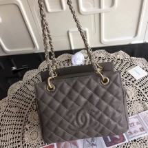 Chanel Coco Cocoon Leather Bag A18004 Grey JK5514dX32