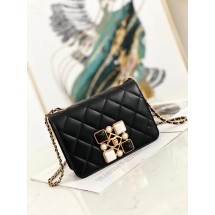 Chanel flap bag AS2259 Black & White JK3708OG45