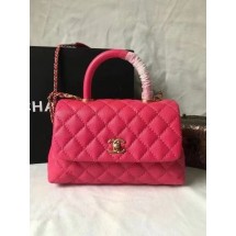 Chanel flap bag with top handle A92990 Rose JK3295uU16