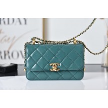 Chanel Flap Lambskin mini Shoulder Bag AS2615 green JK2765AM45