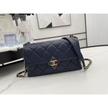 Chanel Flap Lambskin Shoulder Bag AS2557 dark blue JK2808FT35