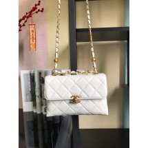 Chanel Flap Lambskin Shoulder Bag AS3011 white JK2795lq41