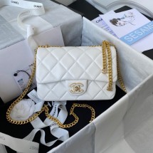 Chanel Flap Lambskin small Shoulder Bag AS3114 white JK2551KX22