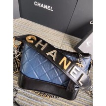 Chanel gabrielle small hobo bag S0865 blue&black JK4073OG45