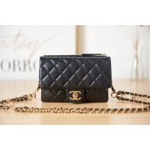 Chanel Grained Calfskin Pocket AS3225 black JK2413qM91