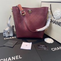 Chanel hobo handbag AS0414 Burgundy JK4732FA31