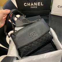 Chanel Lambskin flap bag 8095 black JK4068DO87