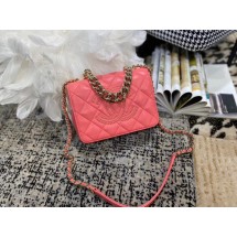 Chanel Lambskin flap bag AS1514 pink JK4099gN72