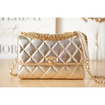 Chanel lambskin Shoulder Bag AS3241 gold JK2406Is79