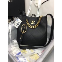 Chanel leather Shoulder Bag AS2844 black JK3001yC28