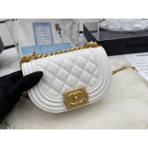 CHANEL MESSENGER BAG MINI BOY AS3315 white JK2293TP23