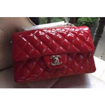 Chanel mini Classic Flap Bag Original Patent A1116 Red JK172Gp37