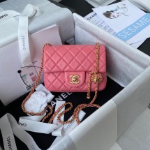 Chanel MINI Flap Bag Original Sheepskin Leather AS1786 pink JK2374rh54