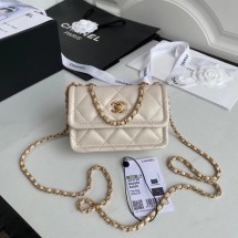 Chanel mini flap bag Sheepskin & Gold-Tone Metal AP1738 Beige JK3625UE80