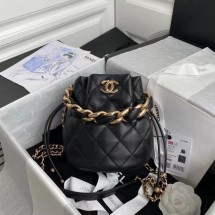 chanel mini Lambskin tote AS2390 black JK3425SS41