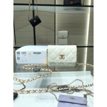 Chanel mini leather Shoulder Bag AP2444 white JK2926hk64